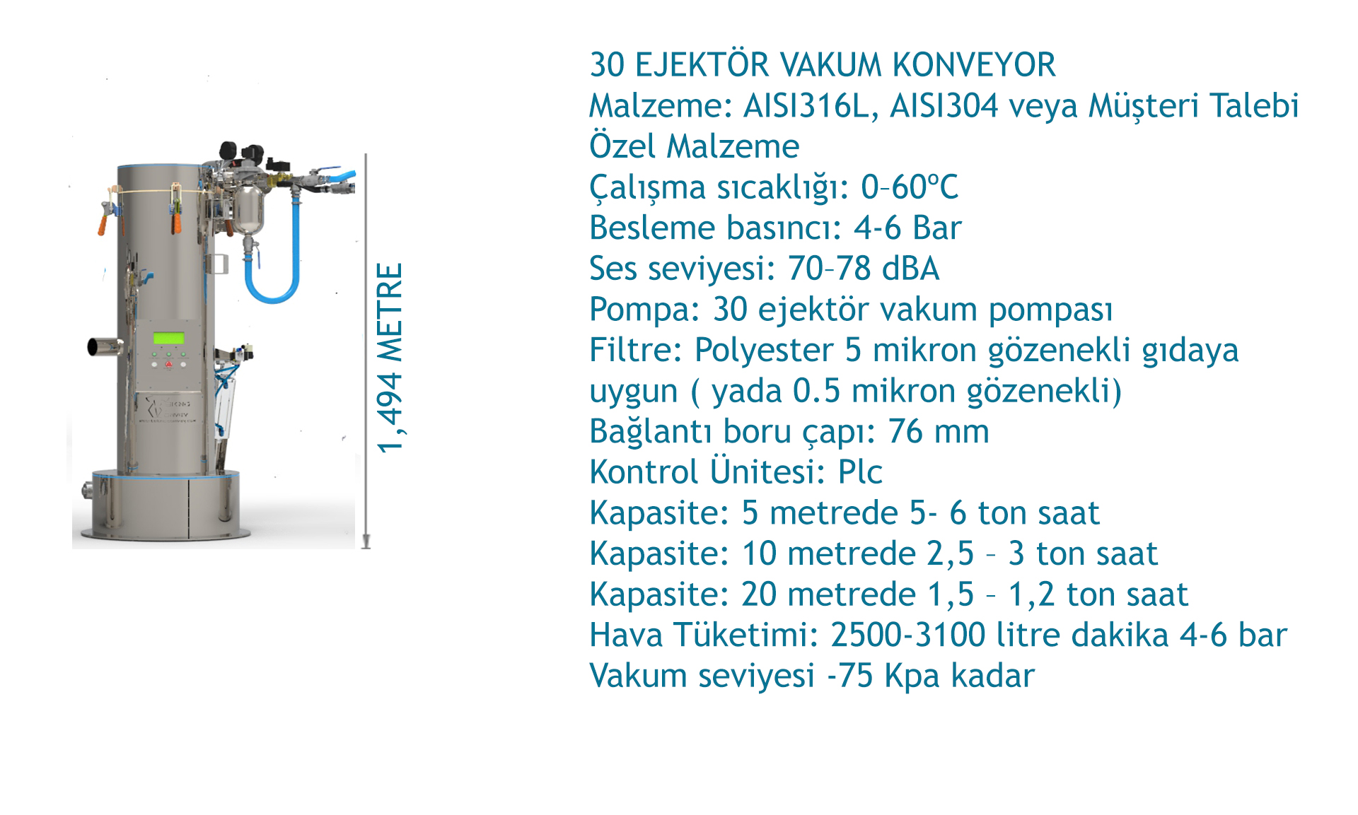30 EJECTORLU VAKUM KONVEYOR