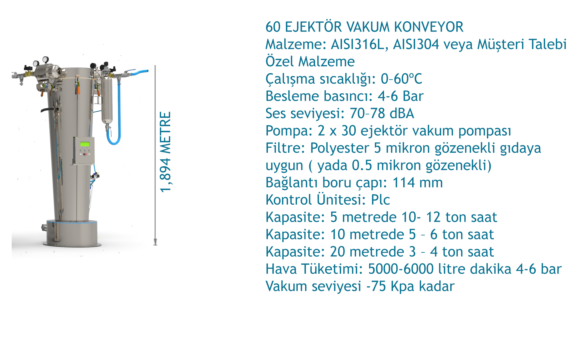 60 EJECTORLU VAKUM KONVEYOR